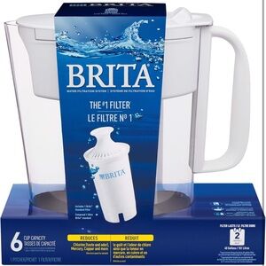 Brita Water Filter Pitcher - White and Blue (filter not included)